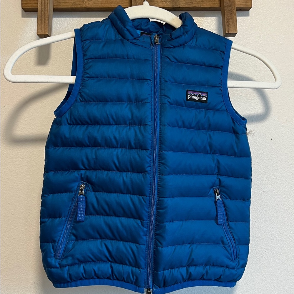 Patagonia down sweater vest, blue size 4T